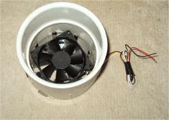 earthtubefan1 Earthtubes can be powered assisted with small computer axial fans