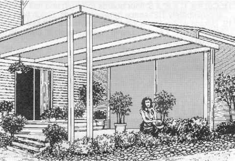 Create cooler 'micro-climates' along south facing home walls, sidewalks, pergolas, playgrounds, and pet runs.  