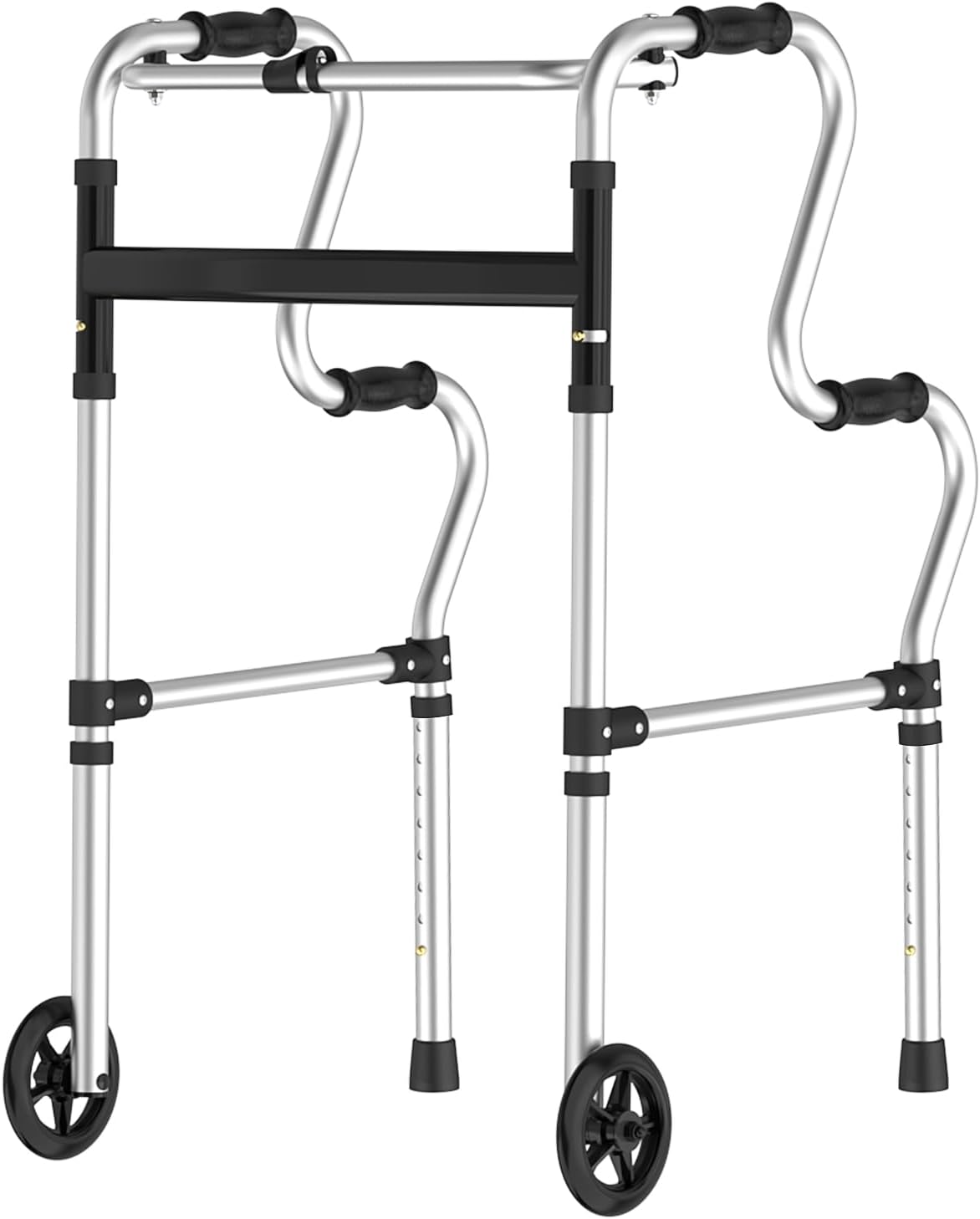 R-shaped frame walker with 4 textured handles