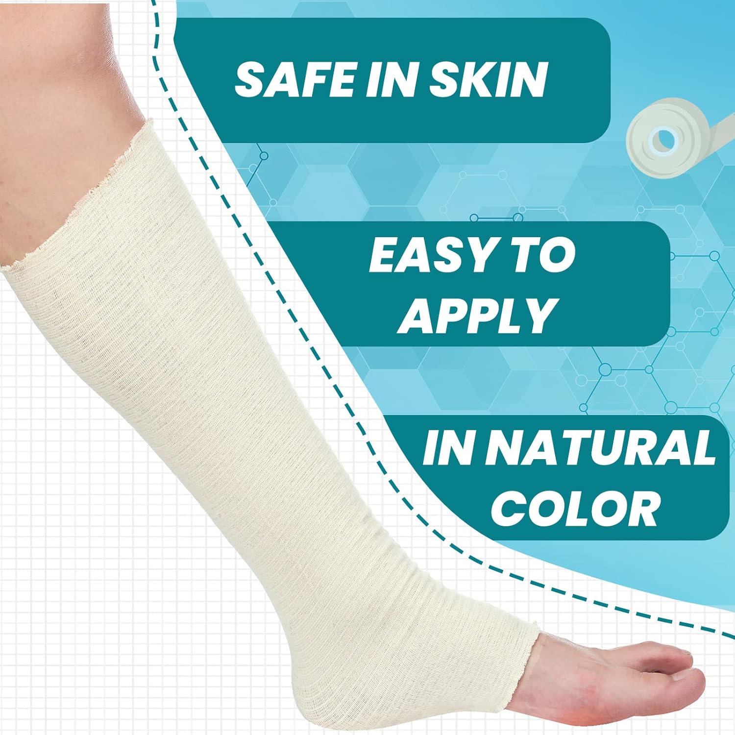 Tubular cotton stockinettes for knee incisions
